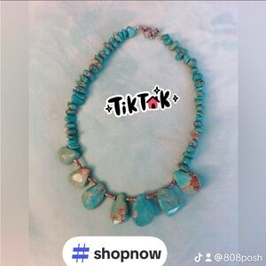 Navajo chunky Turquoise Beaded Necklace